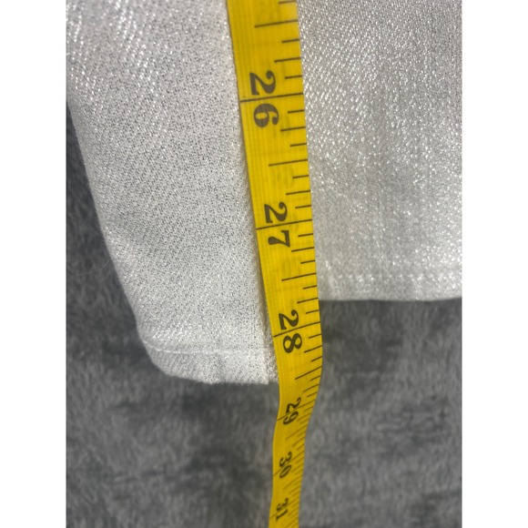 Old Navy Womens 10 Jeans Silver Slim High Rise Festival Disco Glam Retro Party - Picture 8 of 10